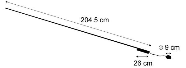 Модерна релсова система за осветление черна 1-фазна 400 см - Magnetic