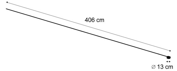 Modern railsysteem zwart 1-fase 600 cm met ronde voeding - Magnetic