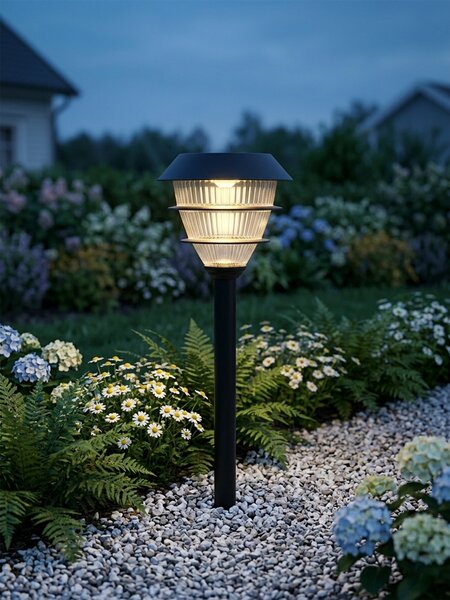 Sinsay - Lampada LED solare da esterno con picchetto - черeн