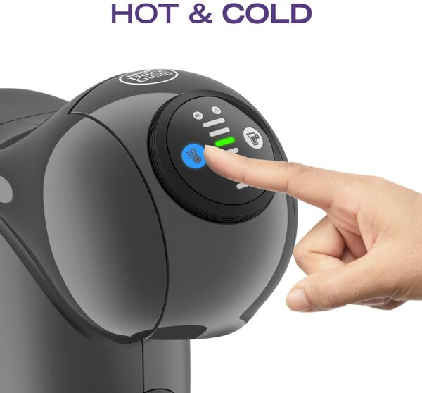 Еспресо машина Krups KP243B10 NDG GENIO S ANTHRACITE, 1500W, 15 bar, 0.8 л, Работа с NESCAFÉ® Dolce Gusto® капсули, LED, XL функция, Сив/антрацит