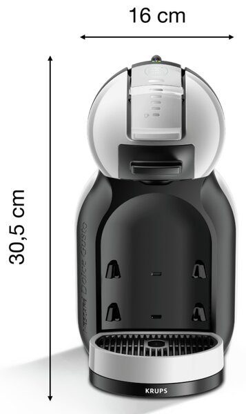 Еспресо машина Krups KP123B10 NDG MINI ME, 1500W, 15 bar, 0.8 л, Работа с NESCAFÉ® Dolce Gusto® капсули, XL функция, ECO, Сив