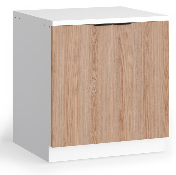 Blumfeldt WoodVista долен шкаф за мивка, Здрав, Soft-Close панти, Алуминиева дръжка