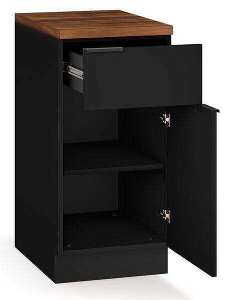 Blumfeldt WoodVista Шкаф за кухня, Здрава MDF работна повърхност, Soft-Close панти, Алуминиеви дръжки