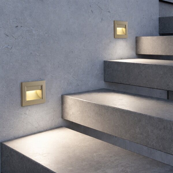 Brilagi - LED осветително тяло за стълби STEP LIGHT LED/1,5W/230V IP44 златисто