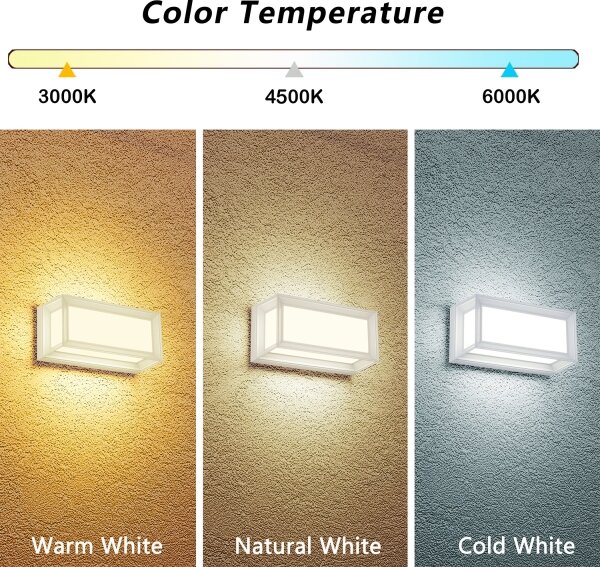 Brilagi - LED външно стенно осветително тяло PARKER LED/12W/230V 3000/4500/6000K бяло IP44