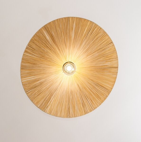 Brilagi - LED полилей на кабел CERIA BOHO 1xE27/40W/230V, диаметър 80 см, рафия