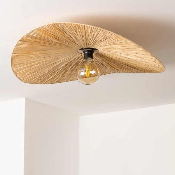 Brilagi - LED плафониера CERIA BOHO 1xE27/40W/230V Ø 80 см, рафия