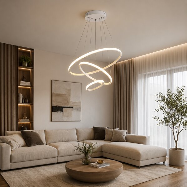 Полилей Елория Бял, 36W/70W LED с 3 цвята на светлината