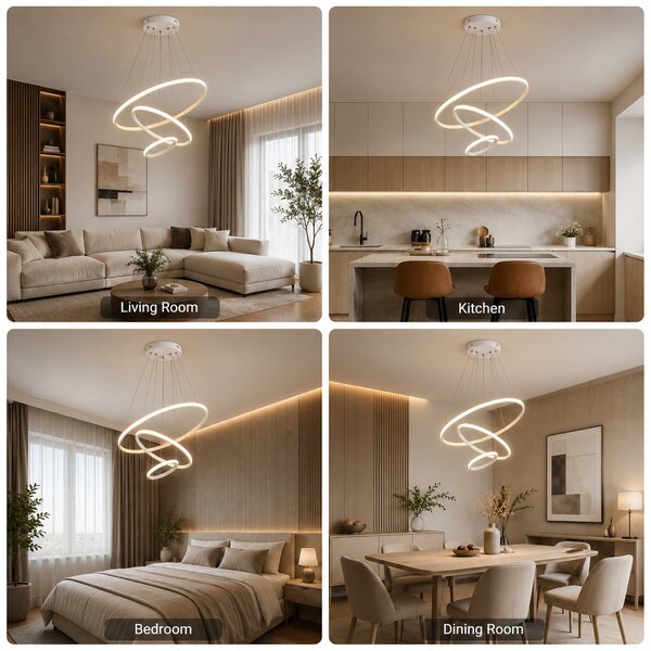 Полилей Елория Бял, 36W/70W LED с 3 цвята на светлината