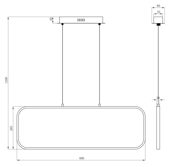 Globo 67262H - LED Висящ полилей SILLA LED/24W/230V