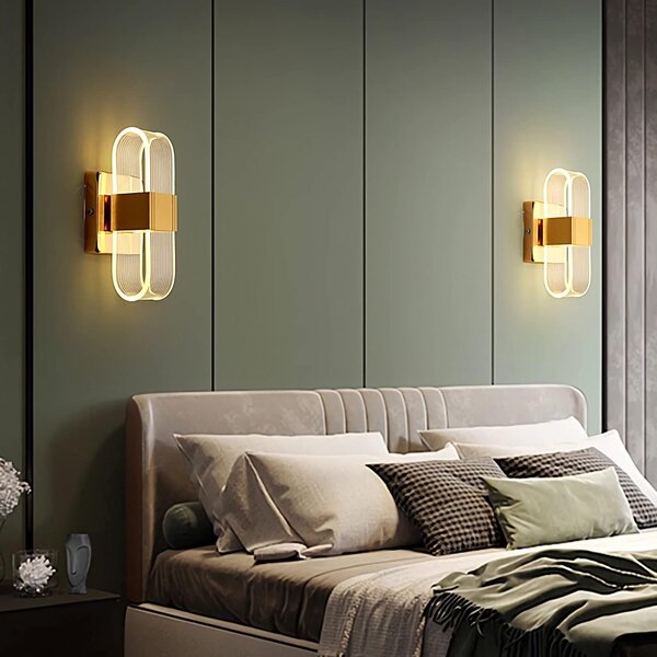 LED Стенна лампа Орнелия - Златен