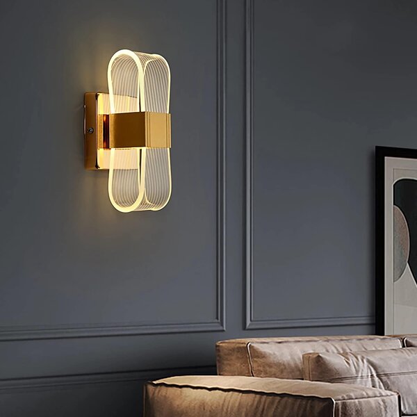 LED Стенна лампа Орнелия - Златен