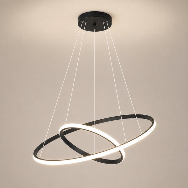Полилей Валентина LED 3 цвята на светлина- Черен
