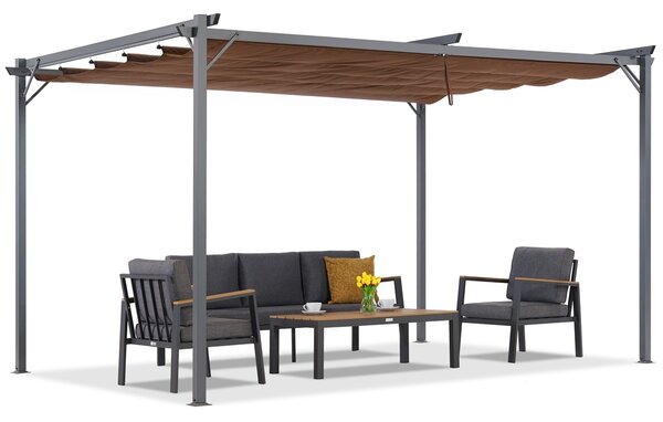 Кафява пергола La Palma 3x4m Garden Point terrace pergola