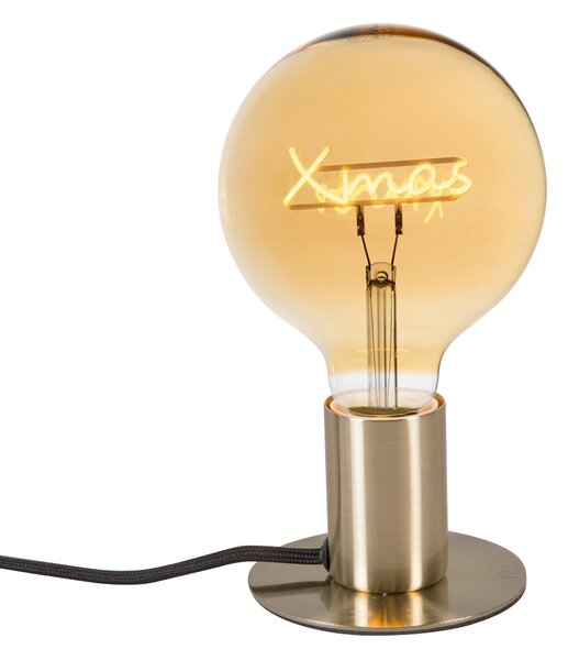 Коледна настолна лампа златиста с LED - Facil