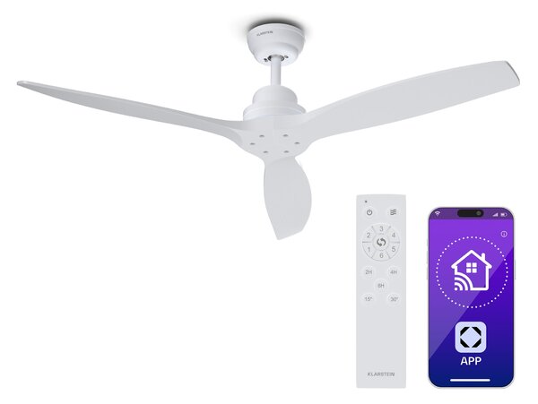 Klarstein Santa Elena Smart 52" таванен вентилатор, 10260 м³/ч, 6 степени на скоростта, дистанционно управление, Smart