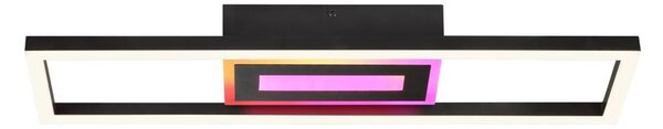 Brilliant-LED RGBW Stm таванно осветително тяло BESSON LED/20W/230V 3000-6500K черно + с дистанционно управление