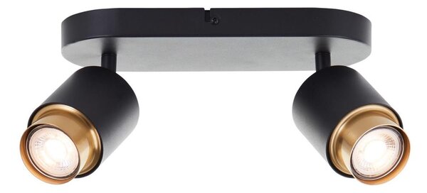 Brilliant - LED осветително тяло COVELO 2xGU10/5W/230V черно/златисто
