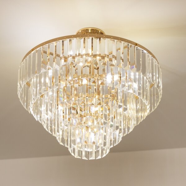 Brilagi - Полилей за повърхностен монтаж CRYSTAL 5xE14/40W/230V златист
