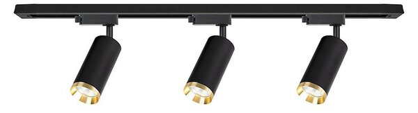 Точково осветително тяло за релсова система MICA 3xGU10/10W/230V черно/златно