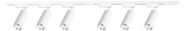 Точково осветително тяло за релсова система MICA 6xGU10/10W/230V бяло/матов хром