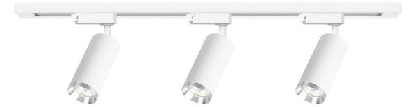 Точково осветително тяло за релсова система MICA 3xGU10/10W/230V, бяло/матов хром