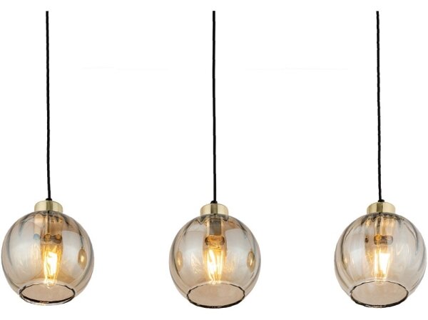 LED полилей на кабел DEVI 3xE27/15W/230V, цвят черен/опушено бежово