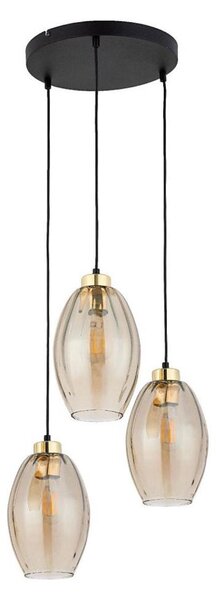 LED полилей на кабел SEBO 3xE27/15W/230V черен/опушен бежов