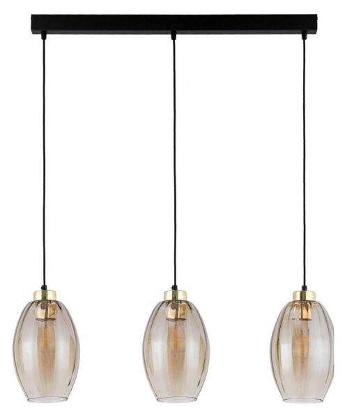 LED полилей на кабел SEBO 3xE27/15W/230V черен/димчато бежов