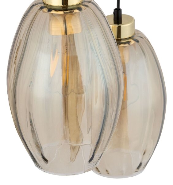 LED полилей на кабел SEBO 3xE27/15W/230V черен/опушен бежов