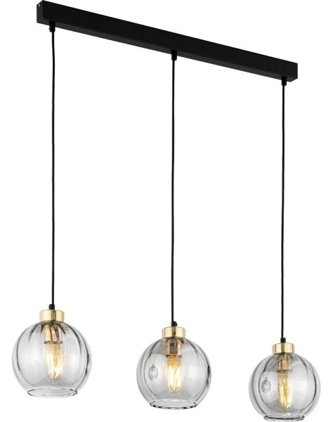LED полилей на кабел DEVI 3xE27/15W/230V черен/опушен