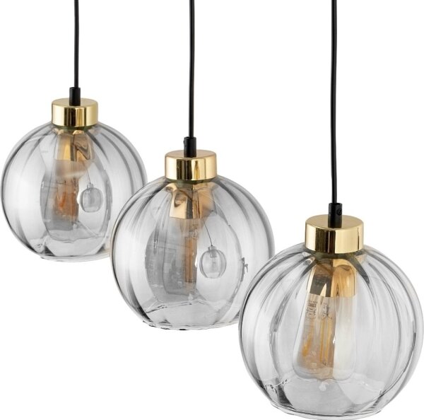 LED полилей на кабел DEVI 3xE27/15W/230V черен/опушен