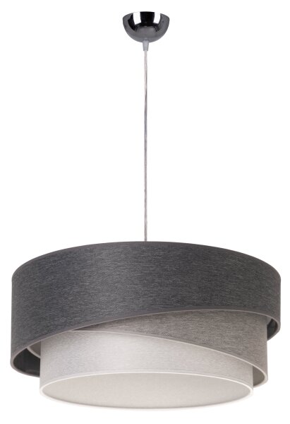 Duolla - Пендел KOBO 1xE27/15W/230V Ø 45 см антрацит/сив/бял