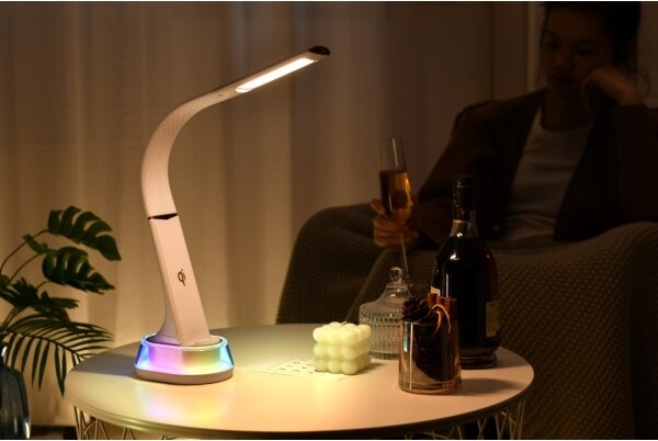 Immax 08974L - LED RGB Димируема настолна лампа CORELLA LED/7W/12/230V бял