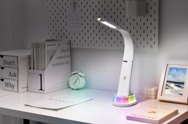 Immax 08974L - LED RGB Димируема настолна лампа CORELLA LED/7W/12/230V бял