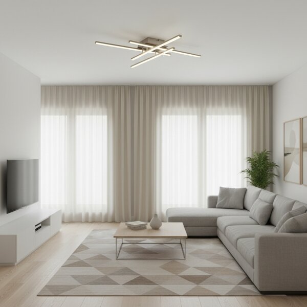 Brilagi - LED таванно осветително тяло STRIPES LED/37W/230V сребристо