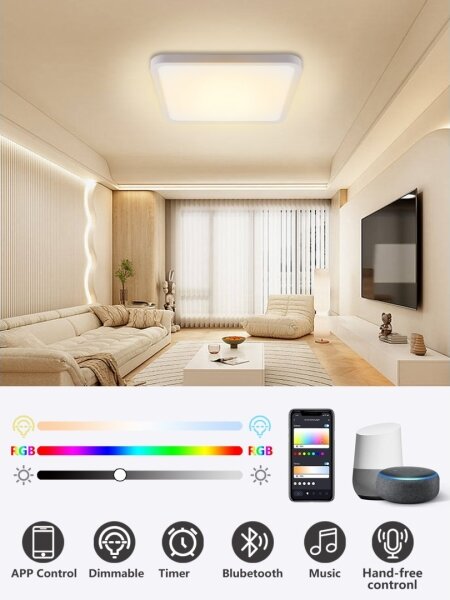 Immax NEO 07168-W40-LED RGB+CCT Димируема лампа 50W/230V Wi-Fi Tuya бял + д.у