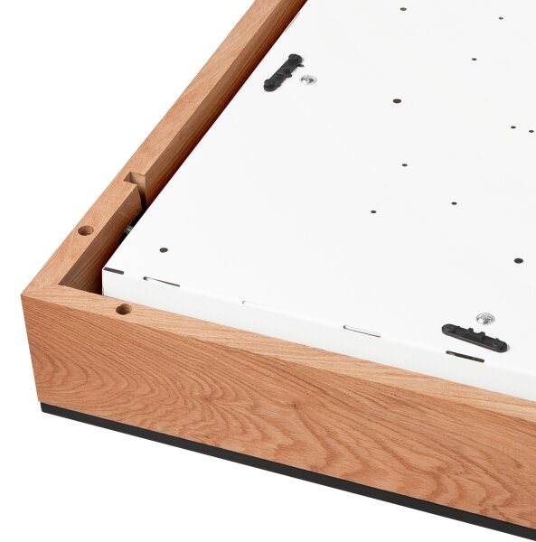 Плафон OAK SQUARE 4xE27/15W/230V 48x48 см дъб/черен