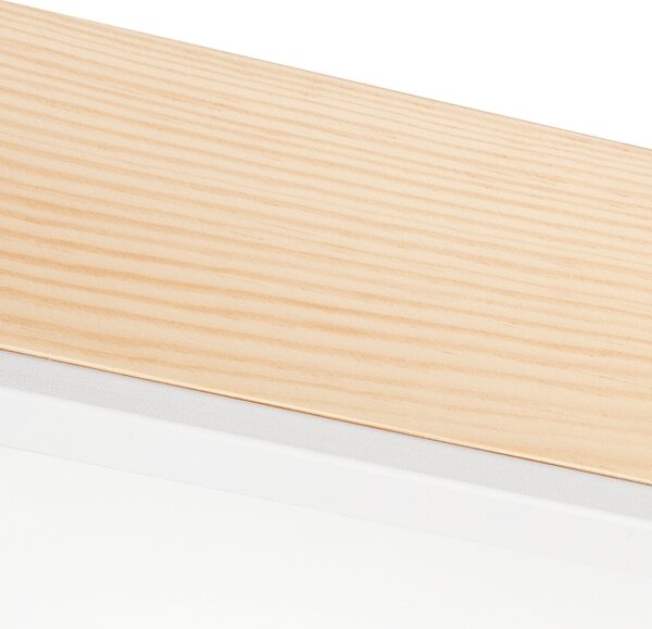 Плафон NATURAL SQUARE 4xE27/15W/230V 39x39 см бор/бял