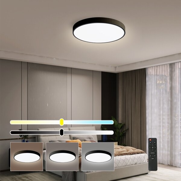 Brilagi-LED Димируемо осветително тяло POOL SMART LED/48W/230V 40 см Wi-Fi Tuya + дистанционно управление, черно