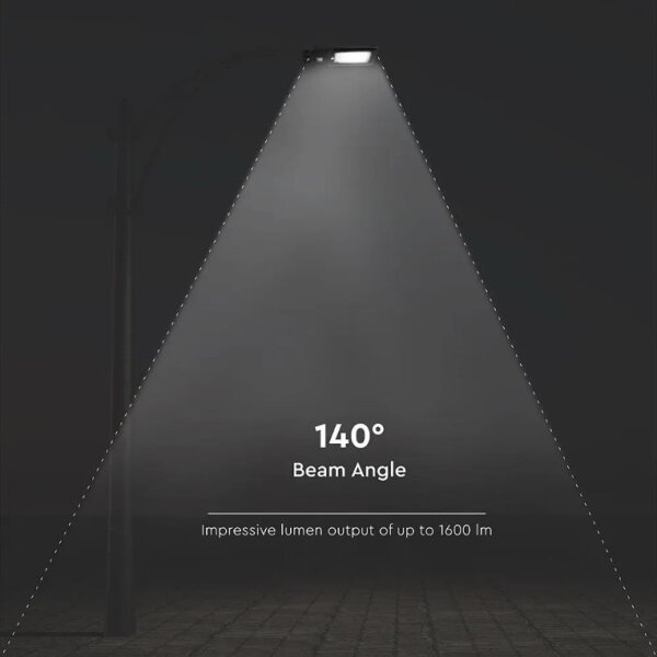LED соларна улична лампа със сензор LED/15W/7,4V 4000K IP65 10800 mAh