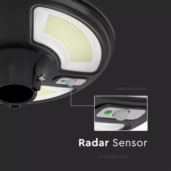 LED соларна улична лампа с сензор LED/7,5W/3,2V IP65 4000K + ДУ
