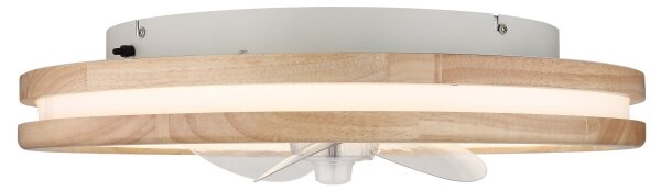 Globo 03650 - LED Плафониера с вентилатор GATIAN LED/30W/230V кафяв + д.у