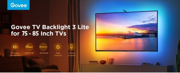 Govee - TV Backlight 3 Lite TV 75-85" SMART LED подсветка RGBICW Wi-Fi IP67