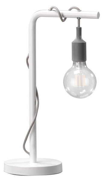 ONLI - Настолна лампа WIRE 1xE27/15W/230V 50 см сив/бял