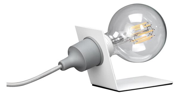 ONLI - Настолна лампа WIRE 1xE27/15W/230V 9 см сив/бял