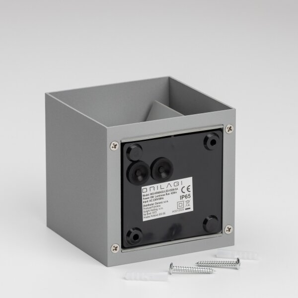 Brilagi - LED Екстериорен аплик CUBE LED/6W/230V сив IP54