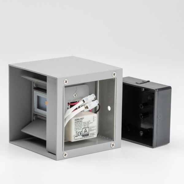 Brilagi - LED Екстериорен аплик CUBE LED/6W/230V сив IP54