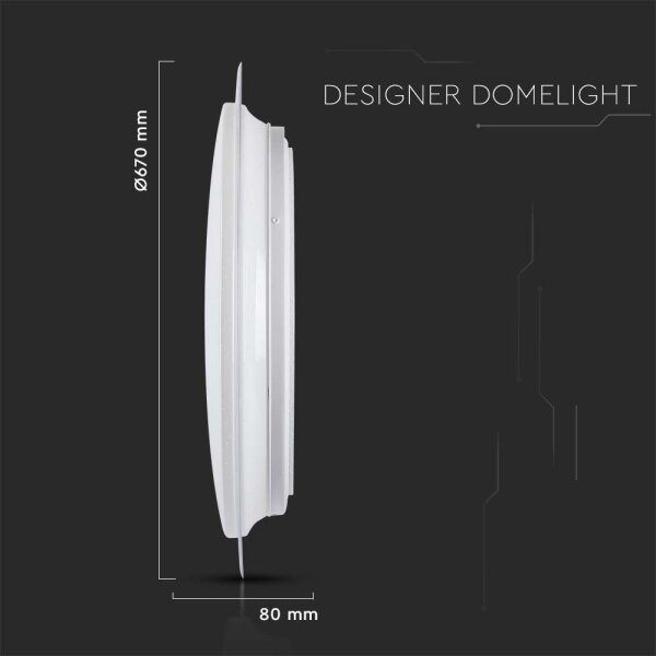 LED Димируем плафон LED/72W/230V 3000-6500K Ø 67 см бял + д.у