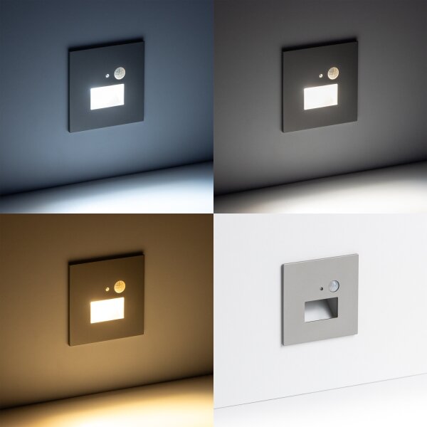 LED осветително тяло за стълбище със сензор за движение LED/1,5W/230V 3000/4000/6000K сиво